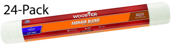 Wooster Genuine 18" Mohair Blend 1/4" Nap Roller Cover 24-Pack, R207-18-24PK