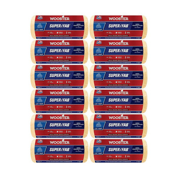 Wooster Genuine 7" Super/Fab 1/2" Nap Roller Cover 12-Pack, R240-7-12PK