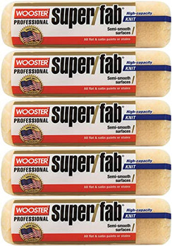 Wooster Genuine 9" Super/Fab 1/2" Nap Roller Cover 5-Pack, R240-9-5PK