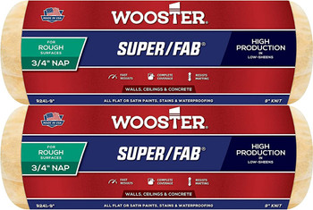 Wooster Genuine 9" Super/Fab 3/4" Nap Roller Cover 2-Pack, R241-9-2PK