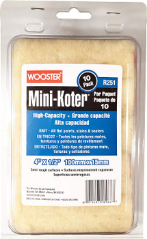 Wooster Genuine 4" Mini-Koter High-Capacity 1/2" Nap 10-Pack Roller Cover # R251-4