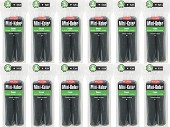 Wooster Genuine 6" Mini-Koter Foam 12 Sets Of 2-Pack Roller Cover - R264-6-12PK