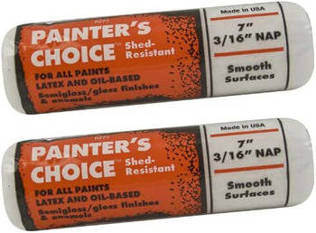 Wooster Genuine 7" Painter's Choice Shed-Resistant 3/16" Nap Roller Cover 2-Pack # R273-7-2PK