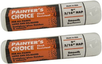 Wooster Genuine 9" Painter's Choice Shed-Resistant 3/16" Nap Roller Cover 2-Pack # R273-9-2PK