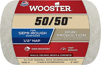 Wooster Genuine 4" 50/50 1/2" Nap Roller Cover - R295-4