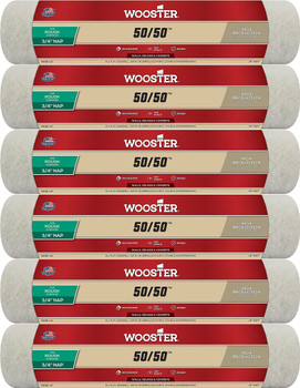 Wooster Genuine 14" 50/50 3/4" Nap Roller Cover 6-Pack, R296-14-6PK