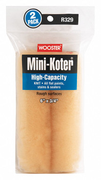 Wooster Genuine 6" Mini-Koter High-Capacity 3/4" Nap 2-Pack Roller Cover # R329-6