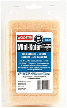 Wooster Genuine 4" Mini-Koter High-Capacity 3/4" Nap 10-Pack Roller Cover # R330-4