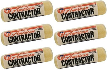 Wooster Genuine 9" American Contractor 3/8" Nap 6-Pack Roller Cover - R361-9-6PK