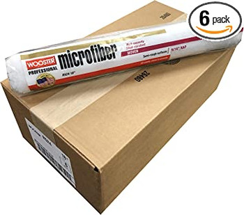 Wooster Genuine 18" Microfiber 9/16" Nap 6-Pack Roller Cover - R524-18-6PK