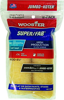 Wooster 4.5" Jumbo-Koter Super/Fab 3/8" Nap 2-Pack Roller Cover - RR300-4.5