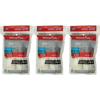 Wooster 4.5" Jumbo-Koter Pro/Doo-Z 3/8" Nap 3 Sets Of 2-Pack Roller Cover # RR302-4.5-3PK