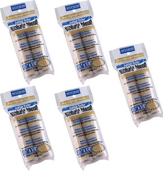 Wooster 4.5" Jumbo-Koter Mohair Blend 1/4" Nap Closed-End 5 Sets Of 2-Pack Roller Cover # RR304-4.5-5PK