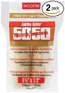 Wooster 4.5" Jumbo-Koter 50/50 1/2" Nap 2 Sets Of 2-Pack Roller Cover # RR305-4.5-2PK