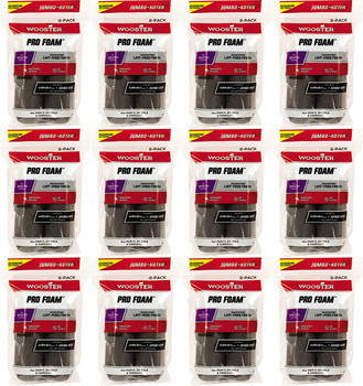 Wooster 4.5" Jumbo-Koter Pro Foam Closed-End 12 Sets Of 2-Pack Roller Cover # RR308-4.5-12PK