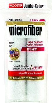 Wooster Genuine 6.5" Jumbo-Koter Microfiber 3/8" Nap 2-Pack Roller Cover # RR327-6.5