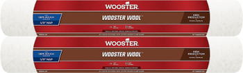 Wooster Genuine 18" Wooster Wool 1/2" Nap Roller Cover 2-Pack, RR632-18-2PK