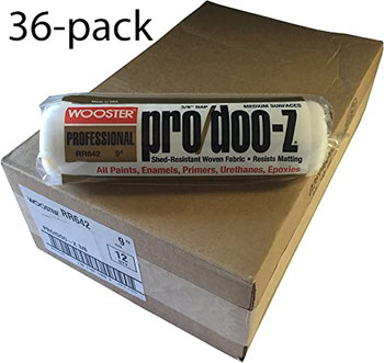 Wooster Genuine 9" Pro/Doo-Z 3/8" Nap 36-Pack Roller Cover - RR642-9-36PK