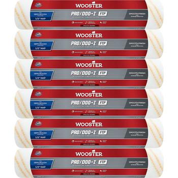 Wooster 6 Pack of 14" Pro/Doo-Z FTP 1/2" Nap Roller Cover - RR667-14