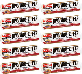 Wooster Genuine 9" Pro/Doo-Z FTP 1/2" Nap 10-Pack Roller Cover - RR667-9-10PK