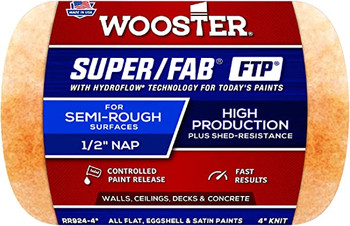 Wooster Genuine 4" Super/Fab FTP 1/2" Nap Roller Cover - RR924-4