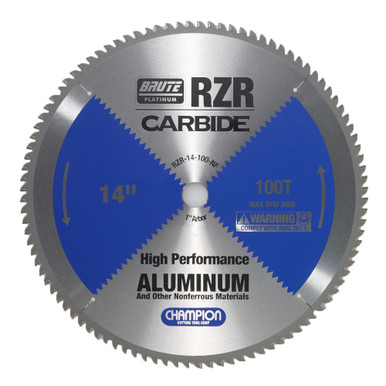 Brute RZR Carbide Circular Saw Blade 12"X100TX RZR-12-100-NF (Qty. 1)