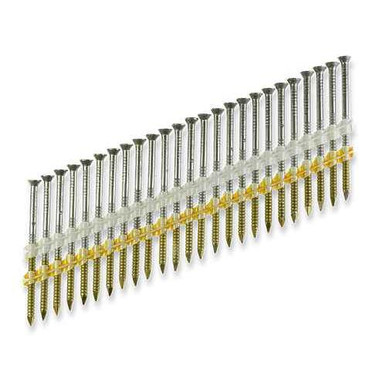 Simpson Strong Tie-S11A237KJG, 2-3/8", 11 Gauge, 20–22 Degree Plastic Strip, Casing Head, Ring-Shank Nail, Sienna, Collated, Gray (1,000/Pkg)