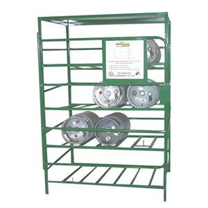 Propane Cylinders Lockable Storage Racks, Sliding Locator Pin, Cylinder Capacity 12ea, Weight 280lbs SPC-12
