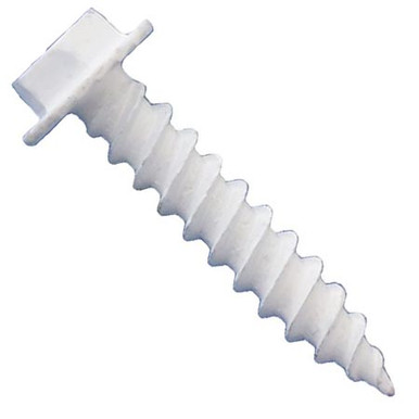 #8 x 1" Daggerz Unslotted Hex Washer Head w/Serrations Sheet Metal Screws Dagger-Guard Coating White (8,000/Bulk Pkg.)