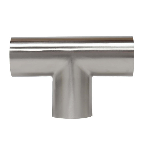JME SS7W7 Series 316 SS Weld Long Tee, Polish ID/OD