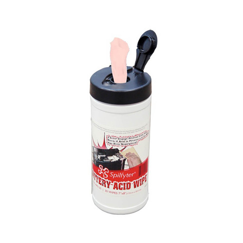 Spilfyter 440130Battery Acid Wipes, 30 Wipes/ Canister