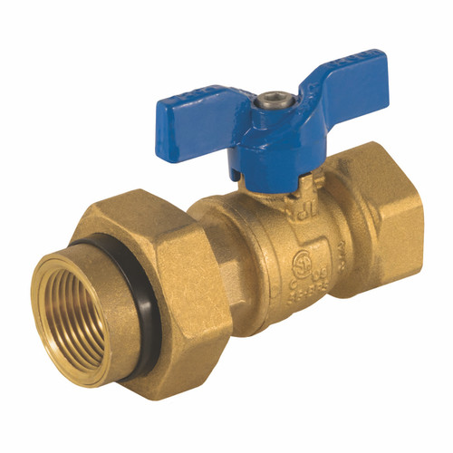 Jomar Valve T-204DU Series 2-Piece 3/4 in. Female Dielectric Brass Union End w/ 3/4 in. Female Connections, 600 PSI