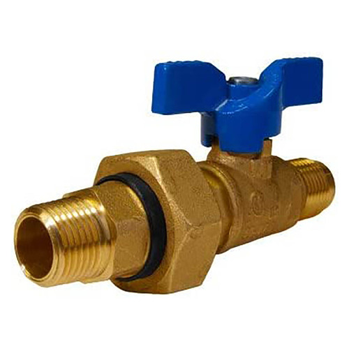 Jomar Valve T-204DU Series 2-Piece 1/2 in. Male Dielectric Brass Union End w/ 1/2 in. Flare Connection, 600 PSI, Lifetime Warranty