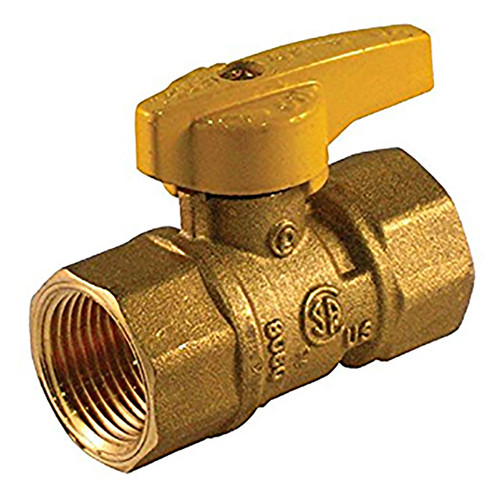 Jomar Valve T-205 SeriesFNPT Ball Valve w/Yellow Teardrop Handle, 400 PSI, Lifetime Warranty