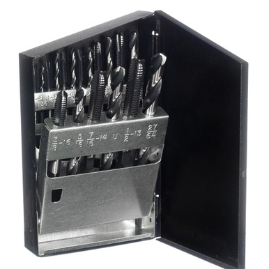 18 PC Metric General Purpose HSS Plug Tap & Drill Set TD18M (Qty. 1)