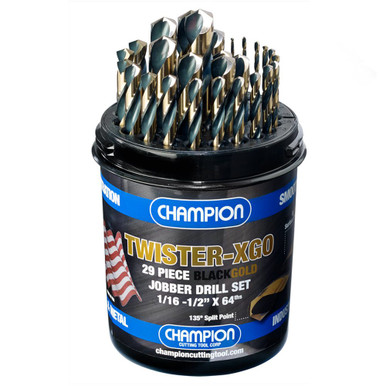 Twister 29 PC XGO Black & Gold Drill Bit Set TWISTER-XGO (Qty. 1)