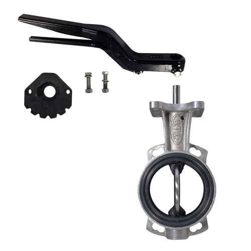 BTI 5-600-530-HD5N 5 in. Aluminum Utility Valve, Ductile Iron Disc, Nitrile Rubber Seat, 5 Position Handle W/ TTMA/ANSI Flange