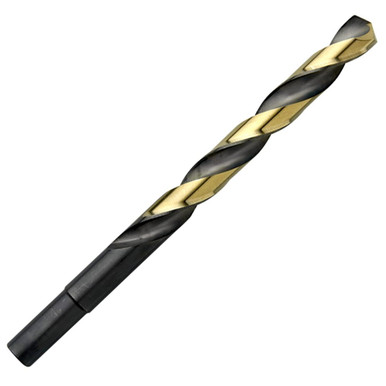 27/64" Black and Gold Medium Duty 3/8" Reduced Shank Jobber Drill Bit XG38-27/64 (6/Pkg.)