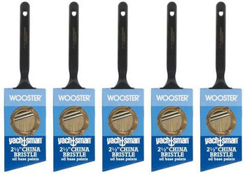 Wooster Genuine 2.5" Yachtsman Lindbeck Angle Sash Paintbrush 5-Pack # Z1121-2.5-5PK