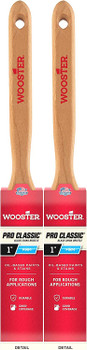 Wooster Genuine 1" Pro Classic Black China Bristle Flat Sash Paintbrush 2-Pack # Z1202-1-2PK