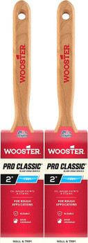 Wooster Genuine 2" Pro Classic Black China Bristle Flat Sash Paintbrush 2-Pack # Z1202-2-2PK
