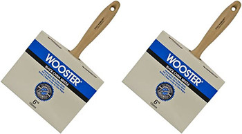 Wooster Genuine 6" Pro Classic Black China Bristle Block Paintbrush 2-Pack # Z1519-6-2PK