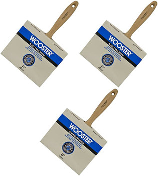 Wooster Genuine 6" Pro Classic Black China Bristle Block Paintbrush 3-Pack # Z1519-6-3PK