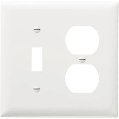 White Toggle/Duplex Receptacle Oversize Wall Plate
