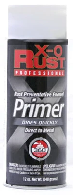X-O Rust Anti-Rust Spray Primer, White, 12 oz.