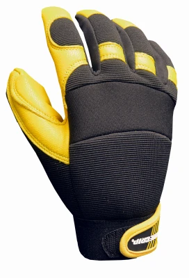 Goatskin Leather Hybrid Pro Work Gloves, L