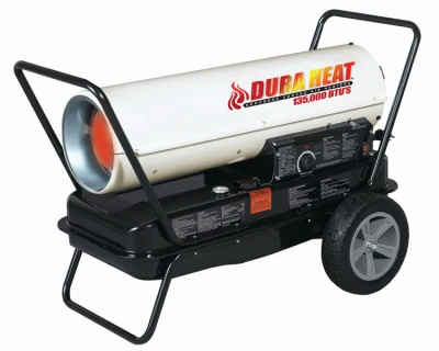 Kerosene Forced-Air Heater, Portable, 135,000 BTU, 3,200-Sq. Ft. Coverage