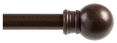 Fiona Cafe Curtain Rod, Bronze, 7/16 x 48 to 84 In.