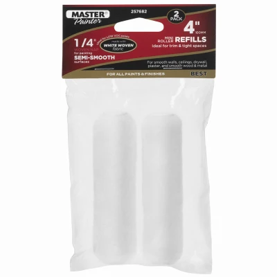 Woven Mini Paint Roller Covers, 4 x 1/4 In. Nap, 2-Pk.