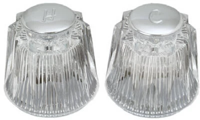 Price Pfister Faucet Handle, Windsor Style, Clear Acrylic